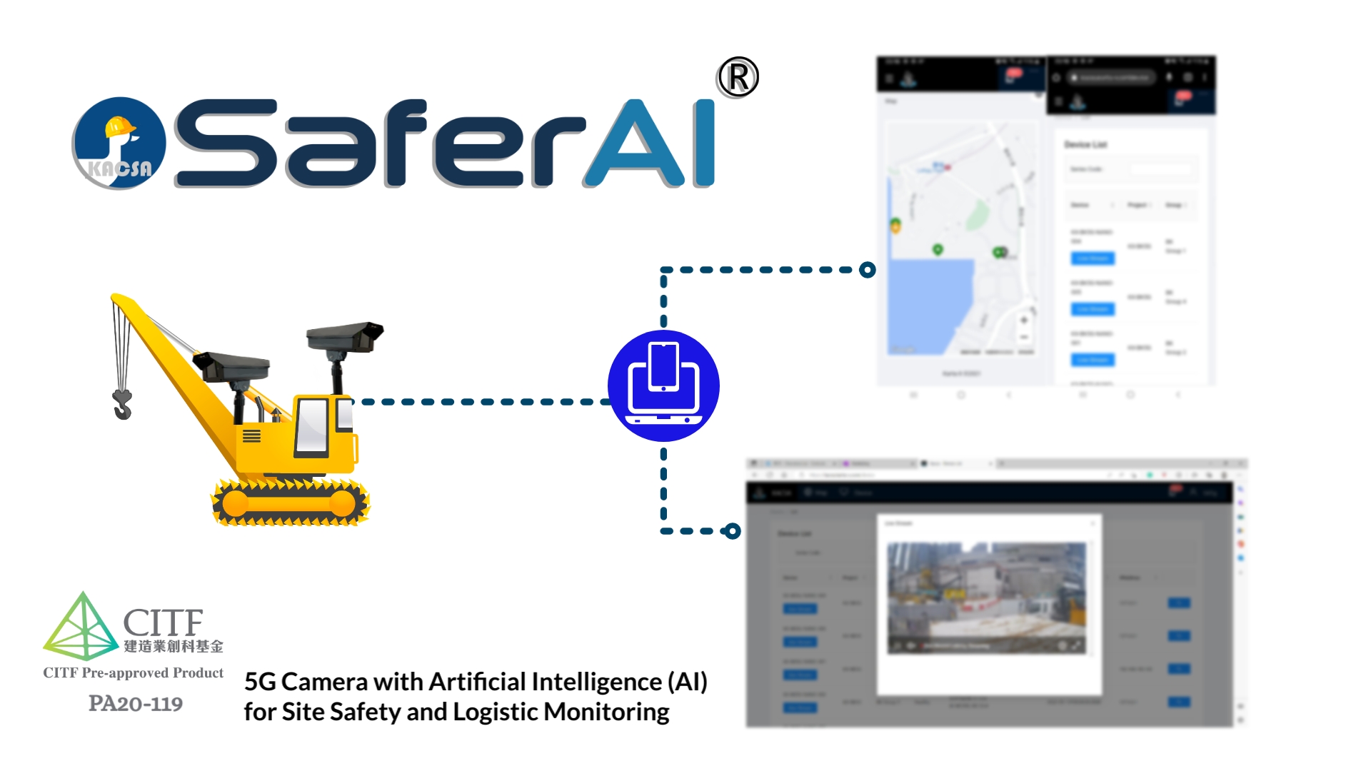 5G Camera with Artificial Intelligence (AI) for Site Safety and Logistic Monitoring