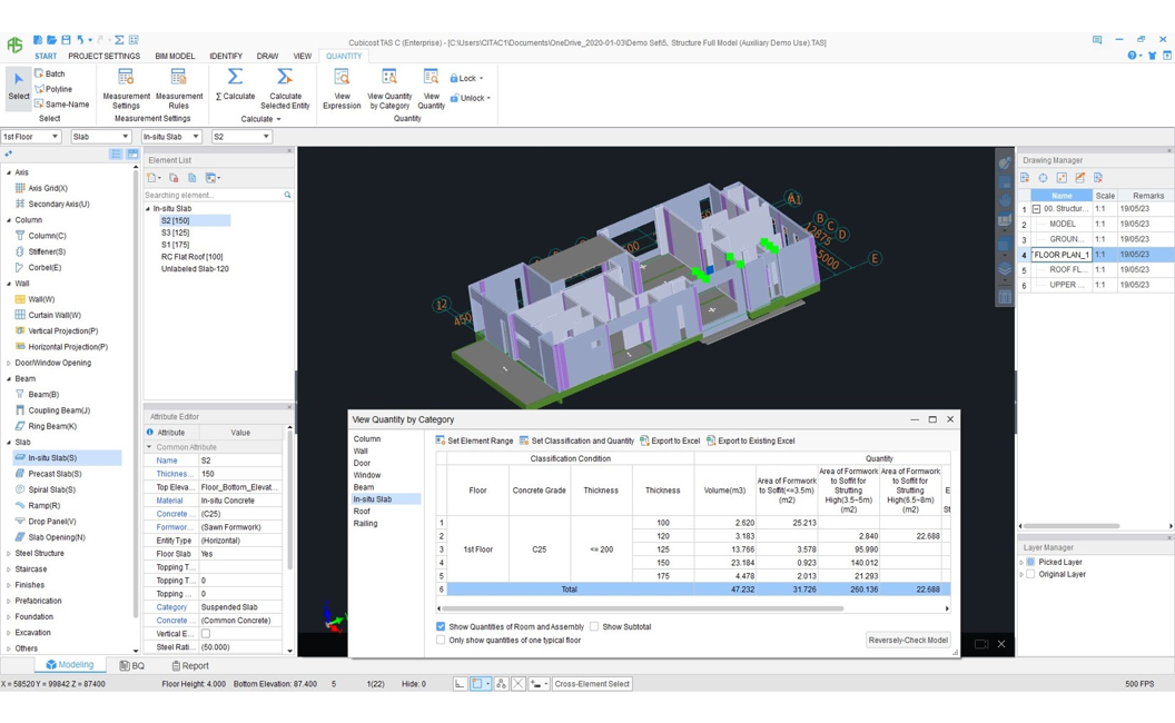 Quantity Survey Solutions with Built-in Local Standard